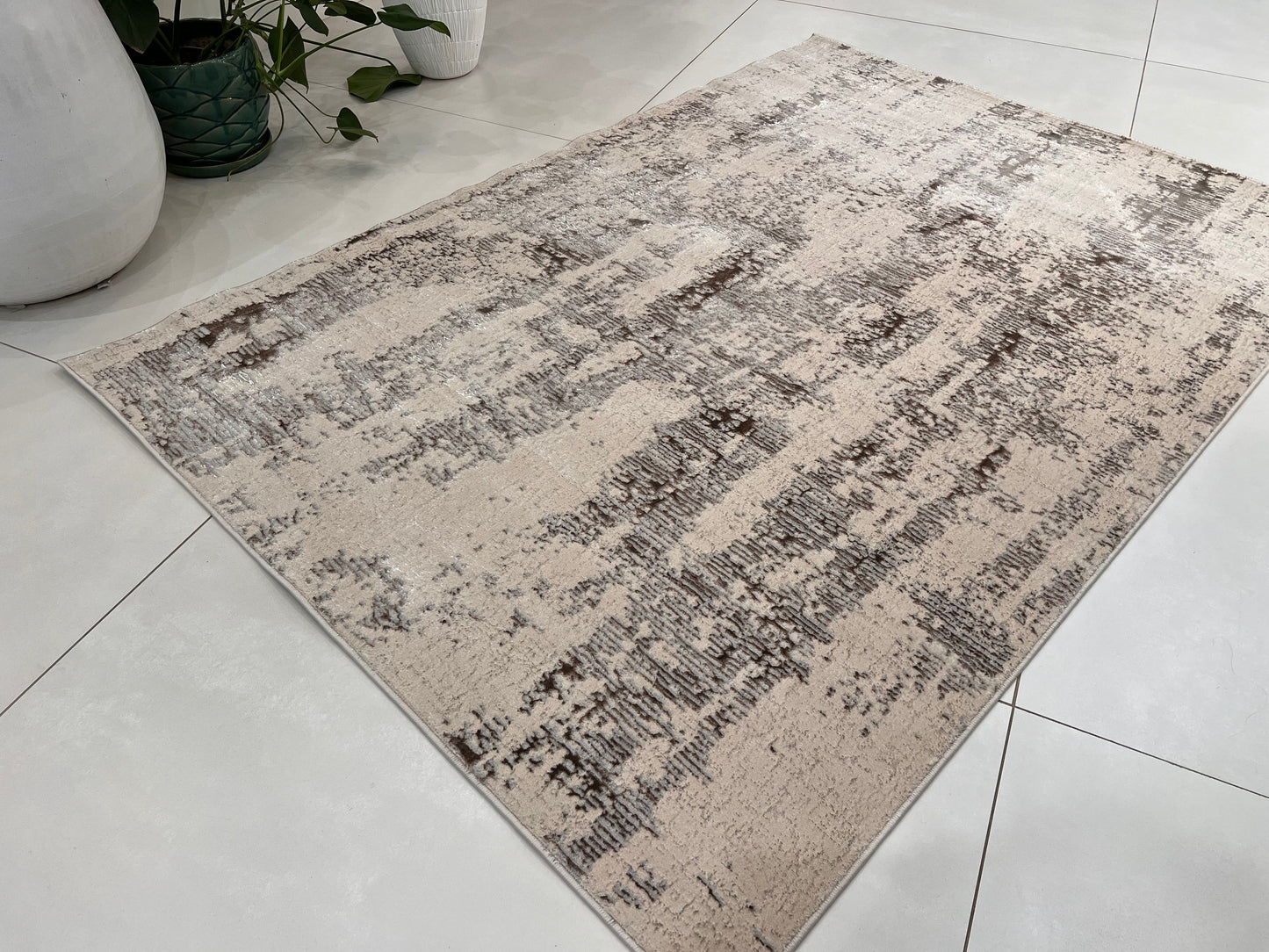Biv Winter Forest Indoor | Outdoor Area Rug, Gray & Silver
