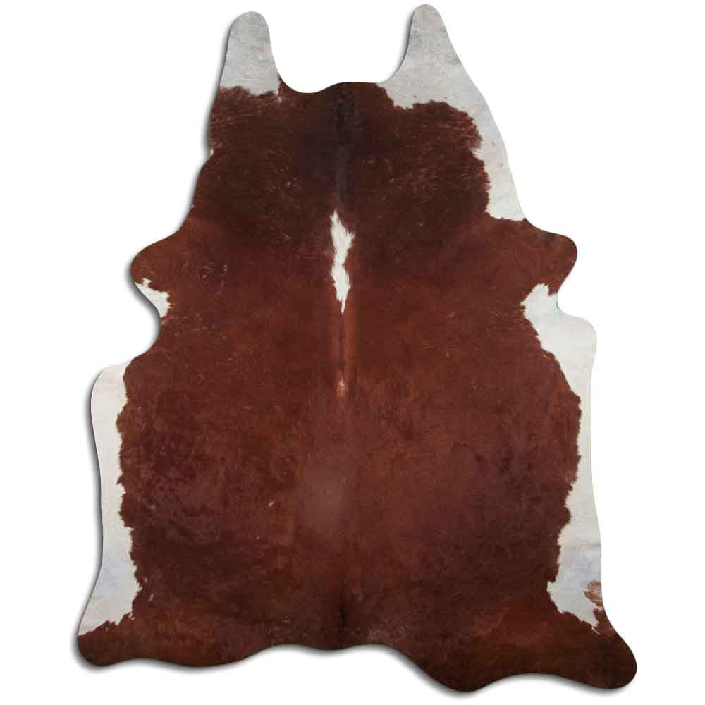 Authentic Leather Hides, Cowhide Area Rug, Hereford Brown & White
