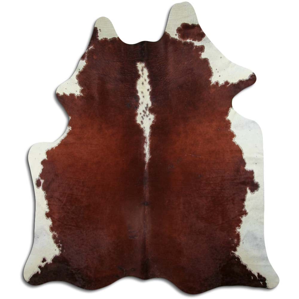 Authentic Leather Hides, Cowhide Area Rug, Hereford Brown & White