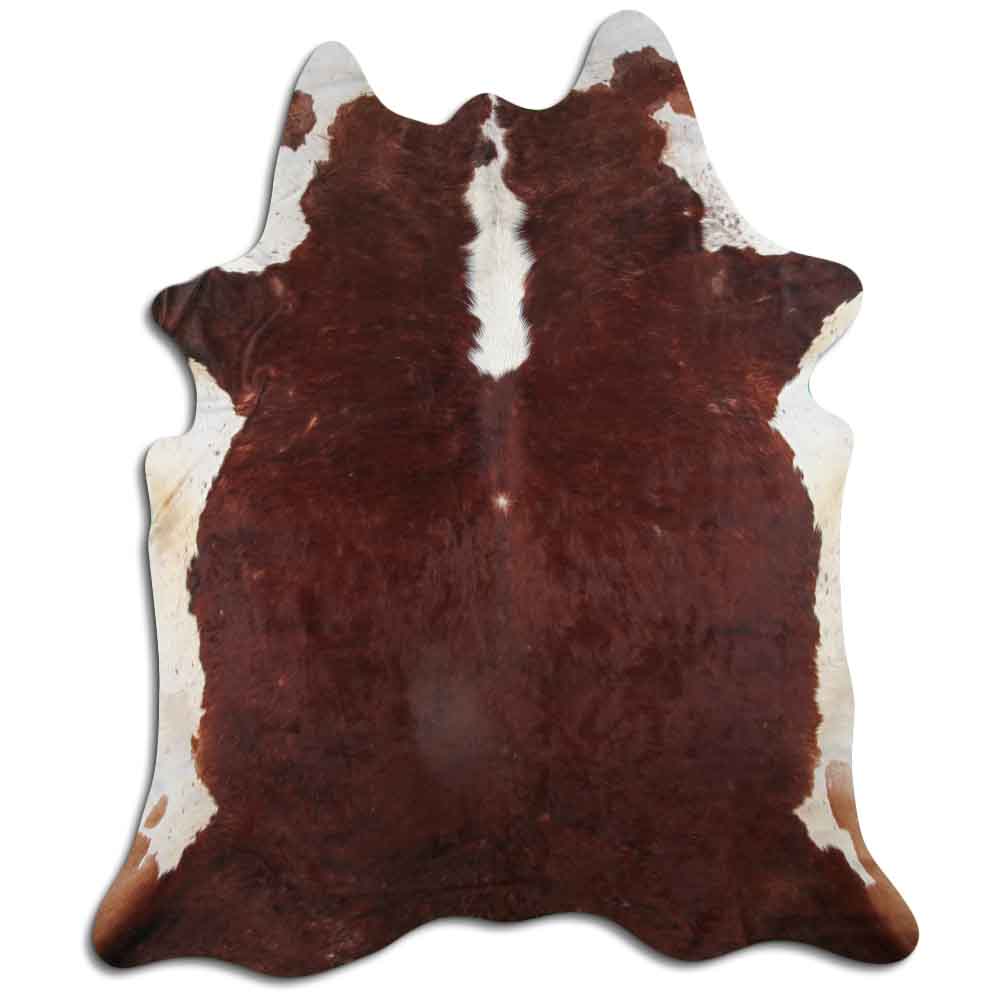Authentic Leather Hides, Cowhide Area Rug, Hereford Brown & White