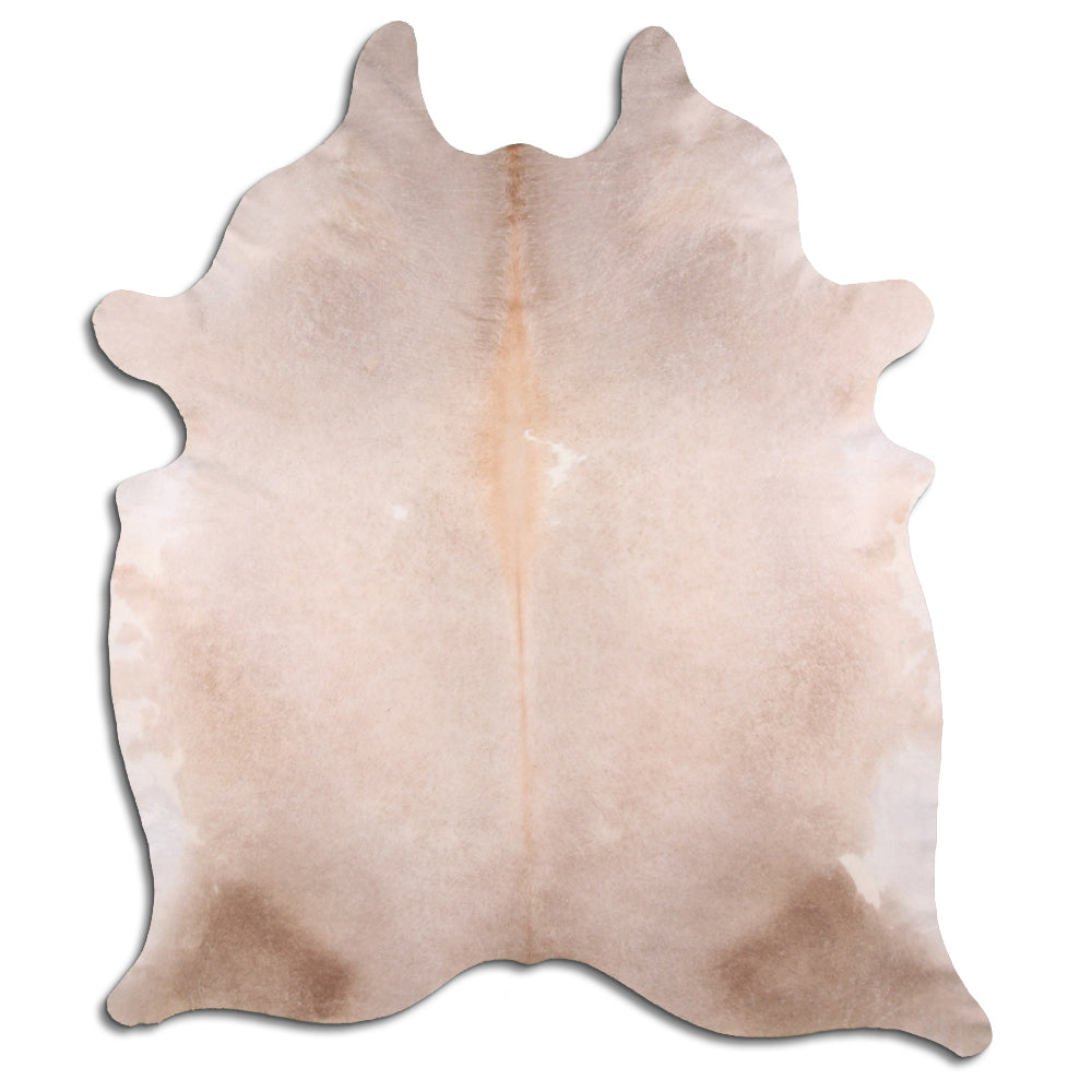 Authentic Leather Hides, Cowhide Area Rug, Light Champagne