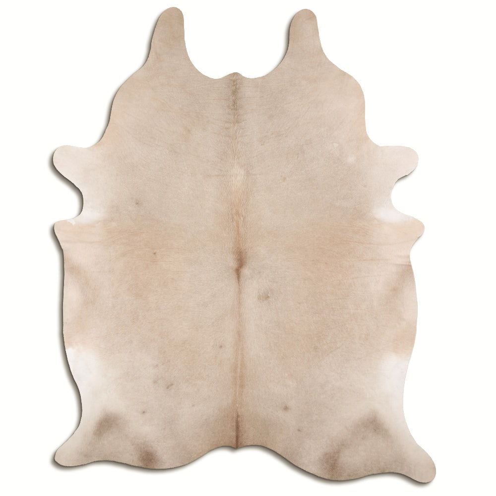 Authentic Leather Hides, Cowhide Area Rug, Light Champagne