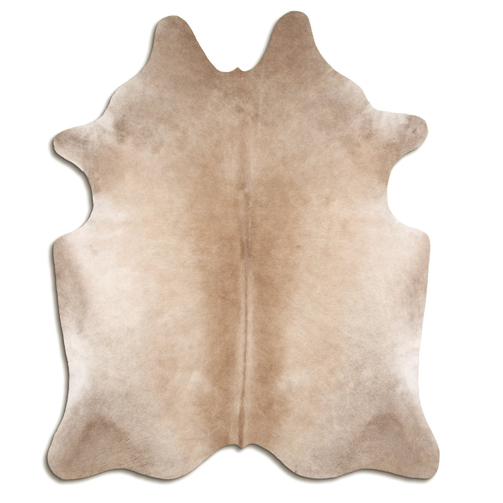 Authentic Leather Hides, Cowhide Area Rug, Light Champagne