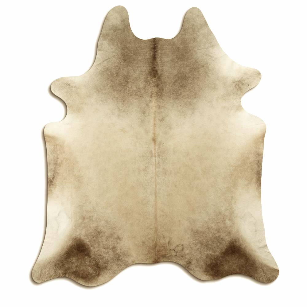 Authentic Leather Hides, Cowhide Area Rug, Light Champagne