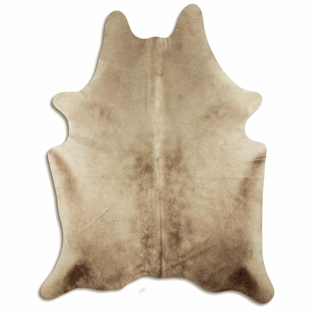 Authentic Leather Hides, Cowhide Area Rug, Light Champagne