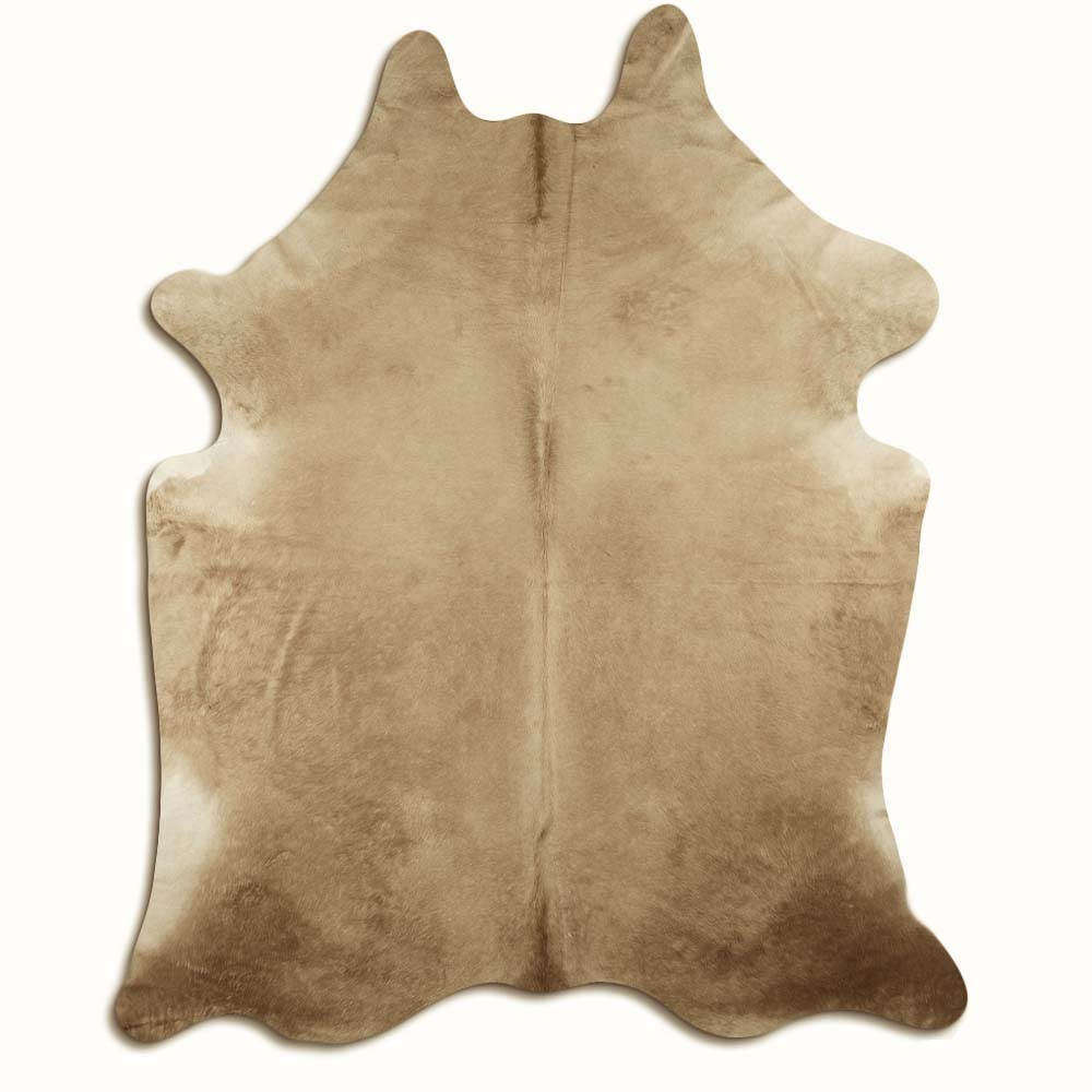 Authentic Leather Hides, Cowhide Area Rug, Light Champagne