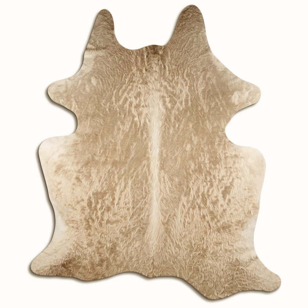 Authentic Leather Hides, Cowhide Area Rug, Light Champagne