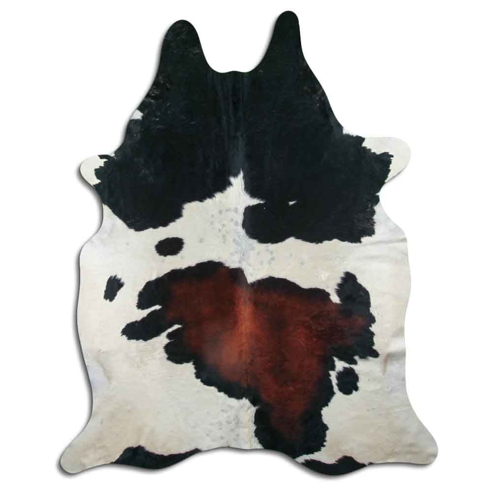 Authentic Leather Hides, Cowhide Area Rug, Light Tricolor