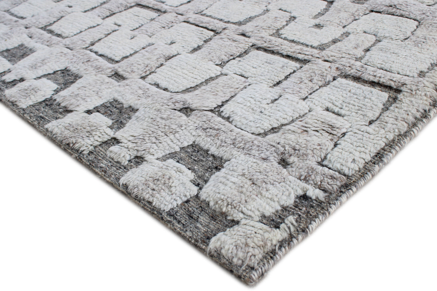 Finite Mosaics, Dancing Echoes Area Rug, Gray & Beige