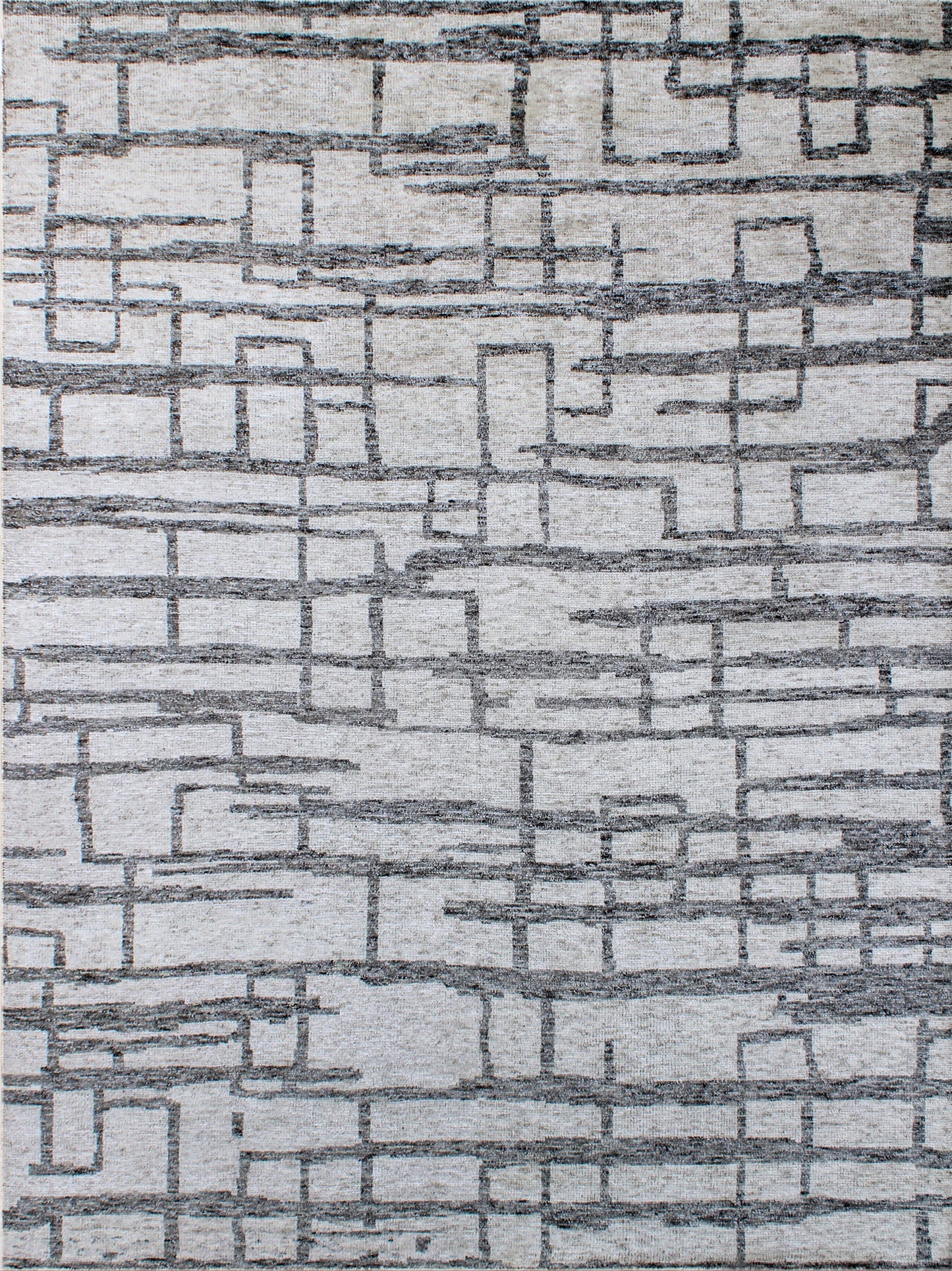 Finite Mosaics, Eternity Puzzle Area Rug, Ivory & Gray