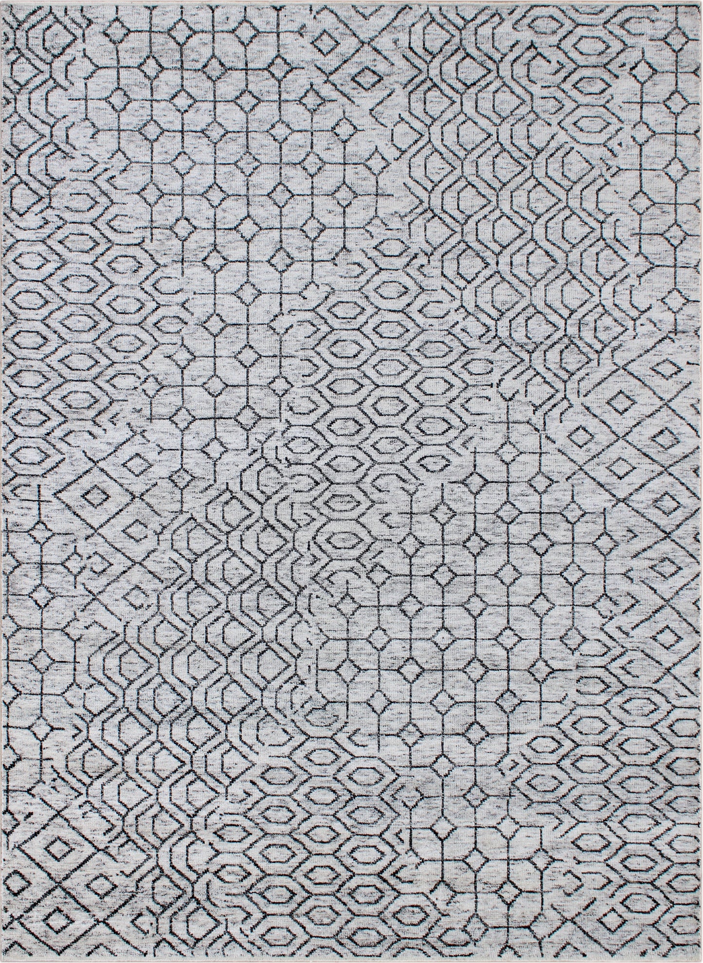 Finite Mosaics, Celestial Chimera Area Rug, Gray & Black