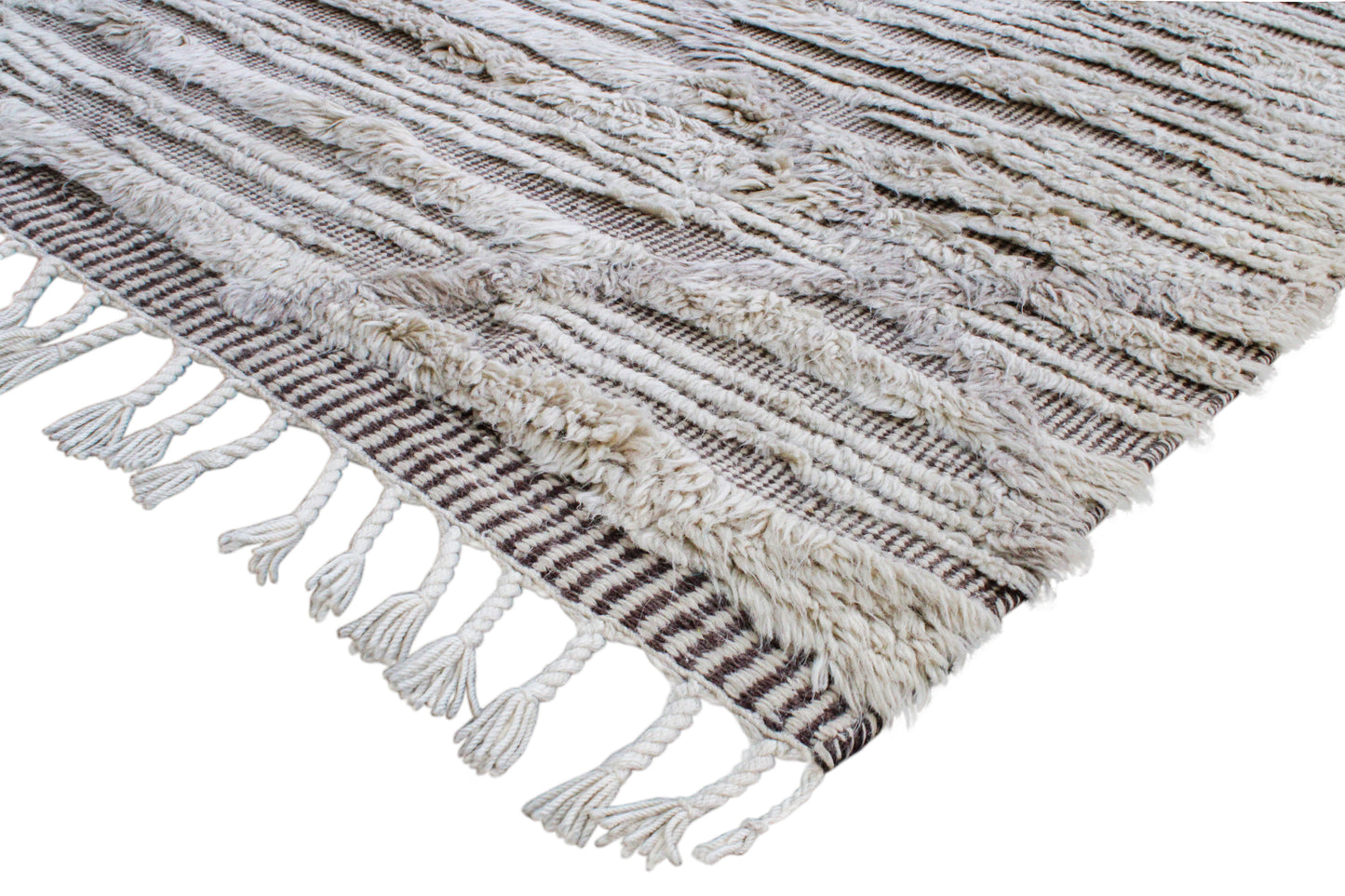 Finite Mosaics, Bound Echoes Area Rug, Gray & Beige