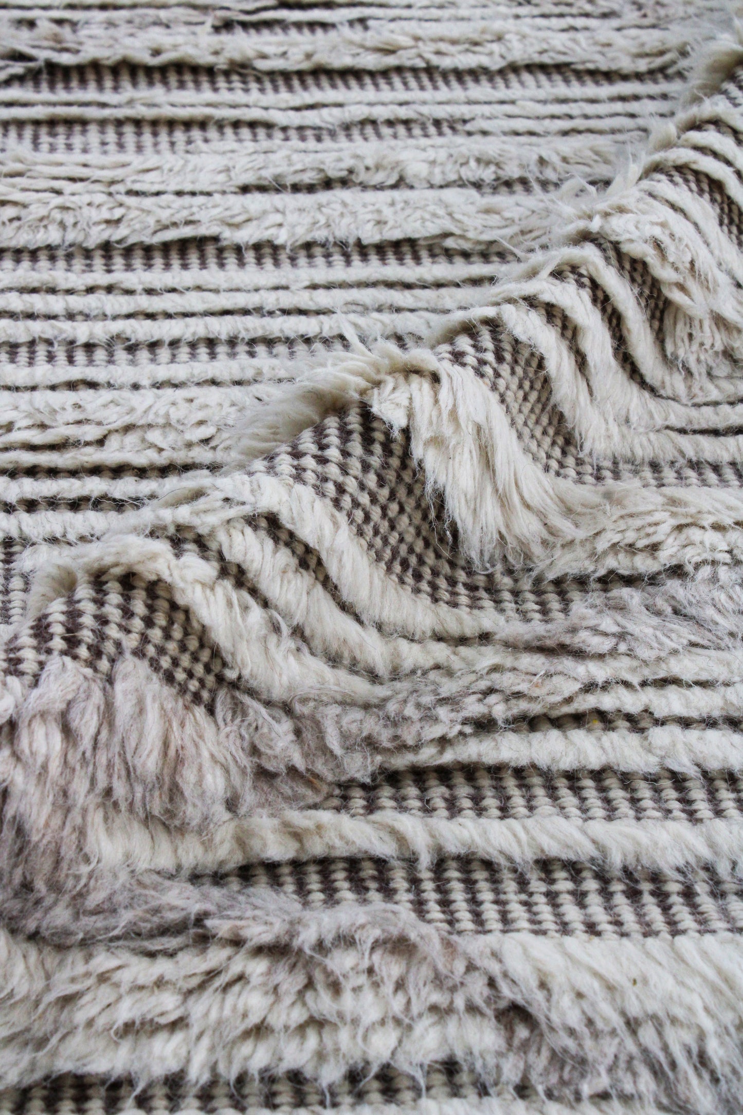 Finite Mosaics, Bound Echoes Area Rug, Gray & Beige