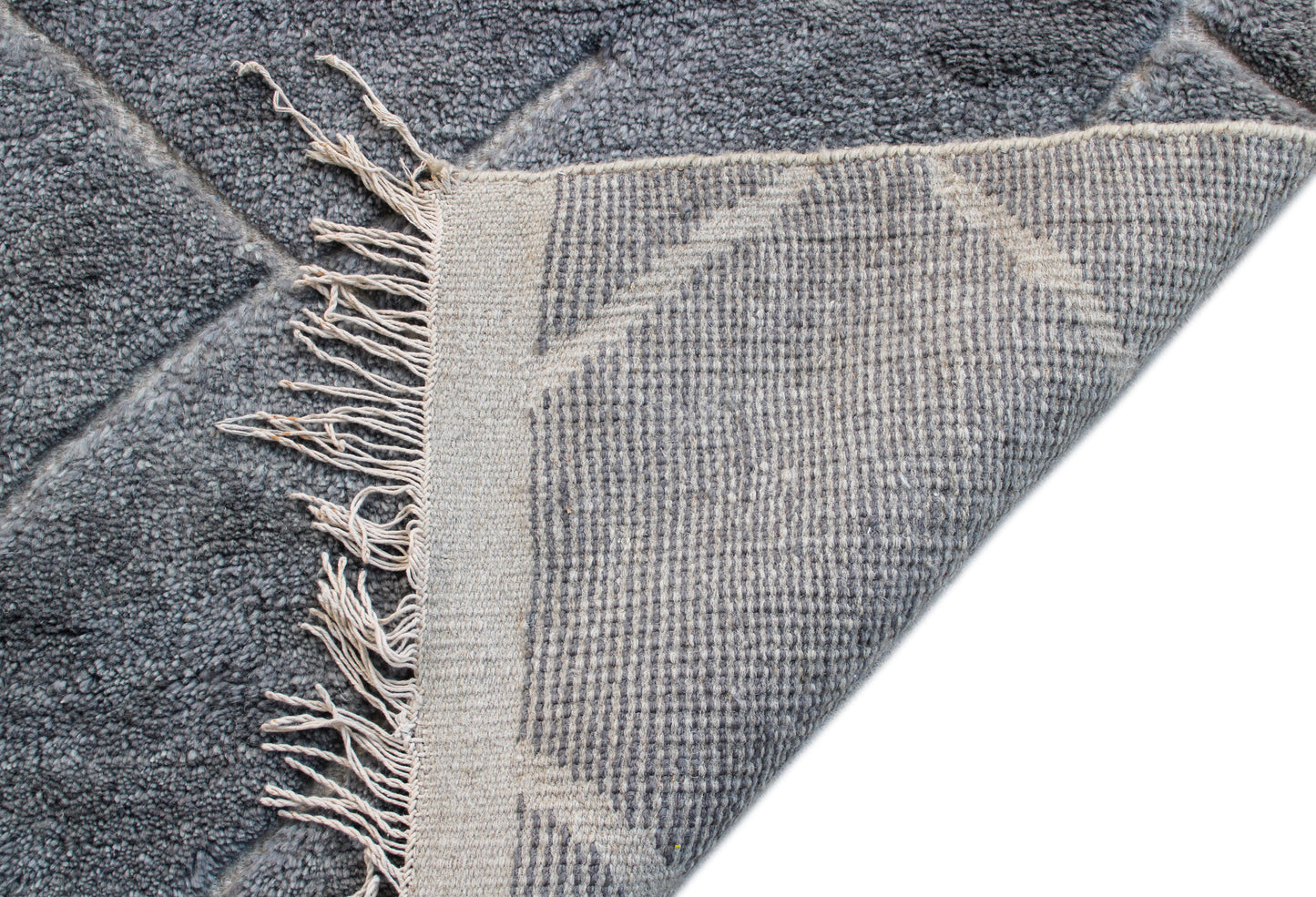 Finite Mosaics, Twisted Labyrinth Area Rug, Gray