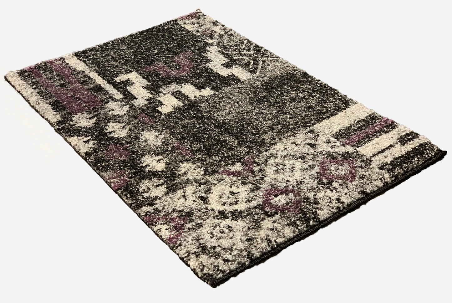 Alonzo Floral Matrix Indoor | Outdoor Area Rug, Gray & Purple