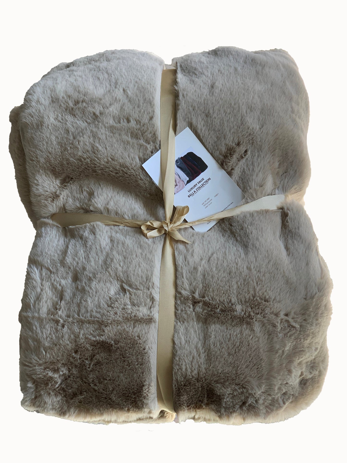 Bella Luxury Faux Fur Throw Blanket Collection, Assorted Colors