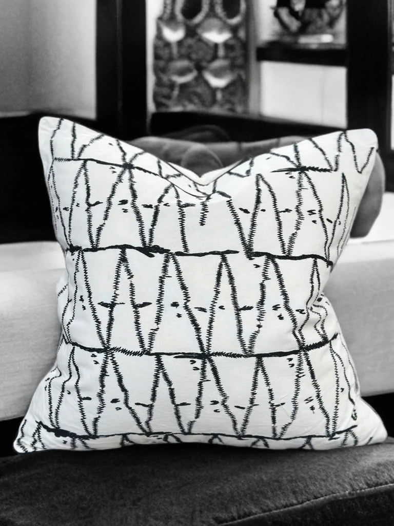 VIVA Aari Embroidered Casement Throw Pillow, Assorted Multicolor