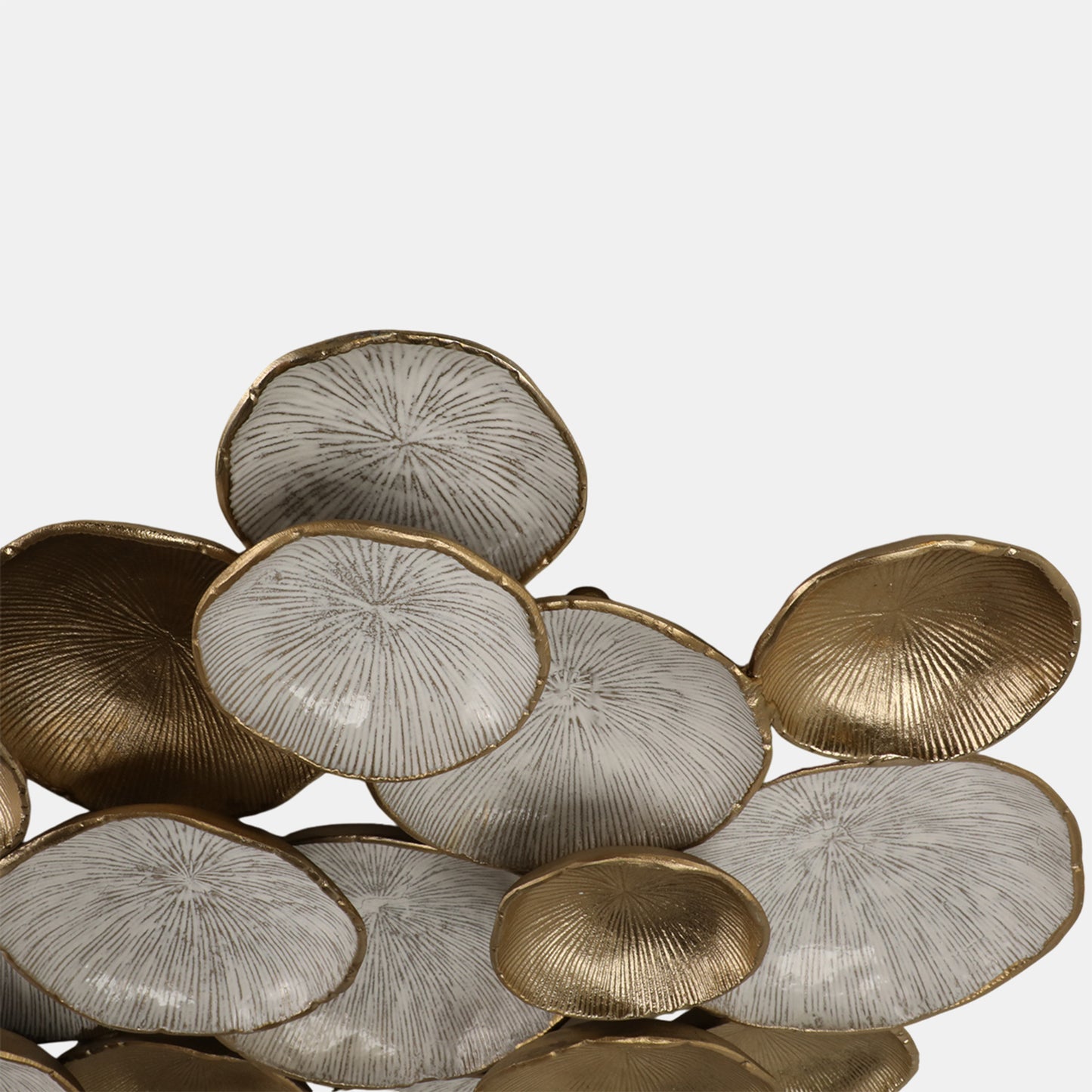 Cosmic Ripples Metal Wall Art, Gold & White