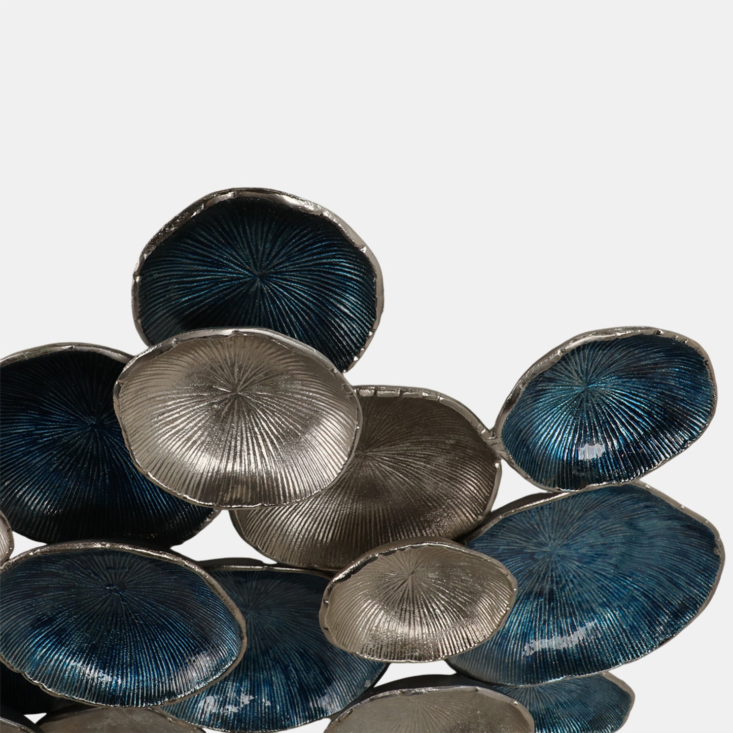 Cosmic Ripples Metal Wall Art, Silver & Blue