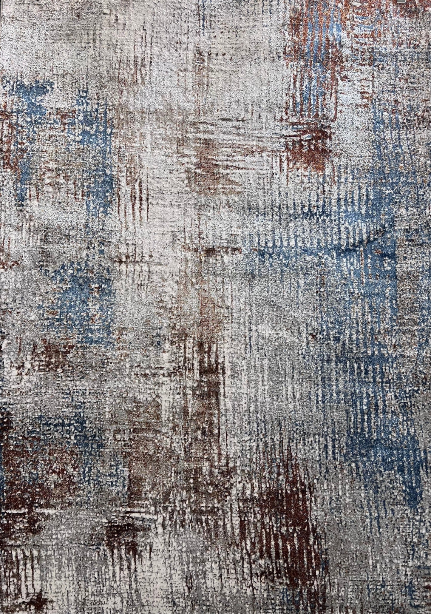 Devo Emotional Impressions Area Rug, Platinum & Earth