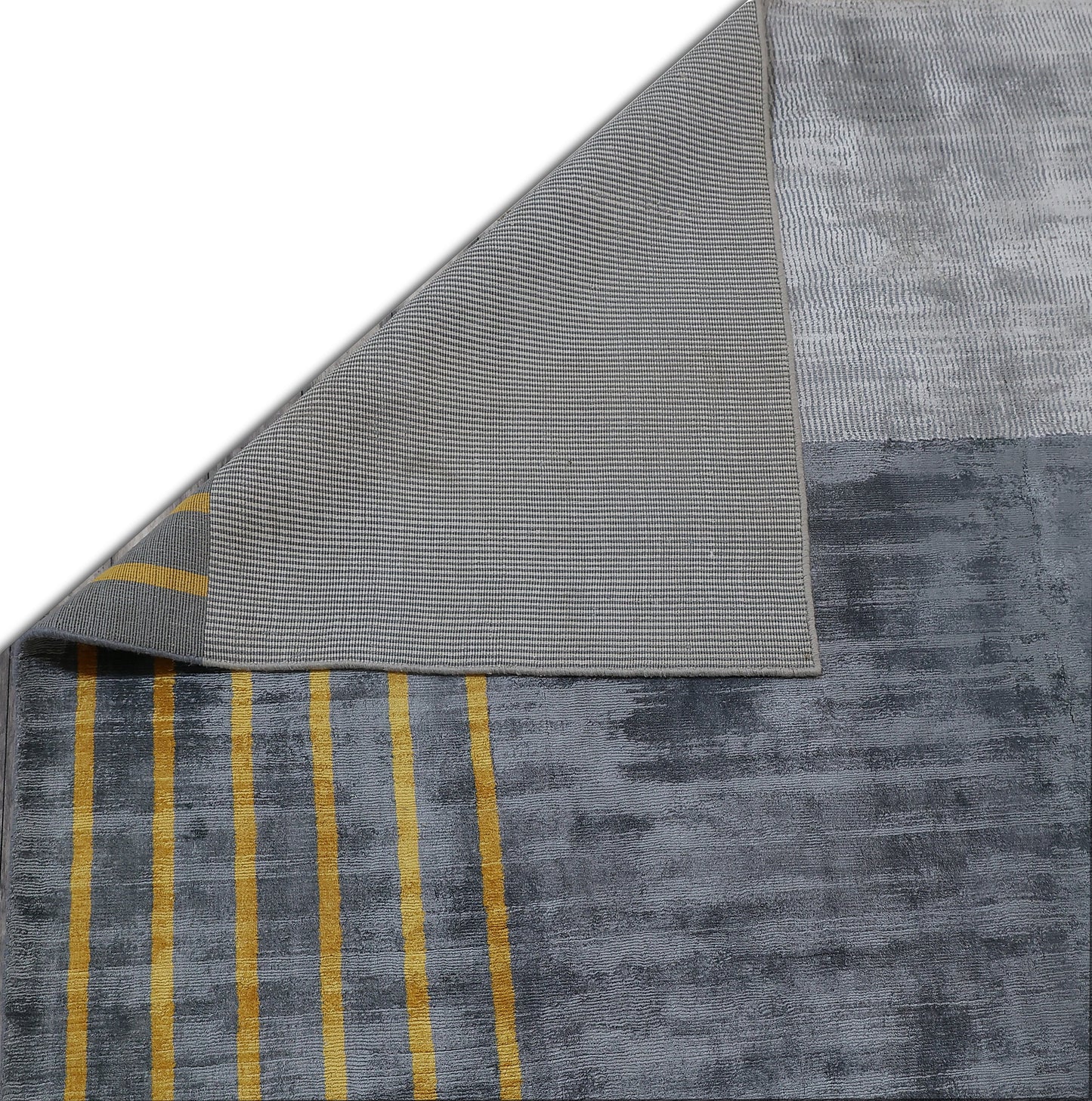 Finite Mosaics, Dual Structure Area Rug, Gray & Yellow