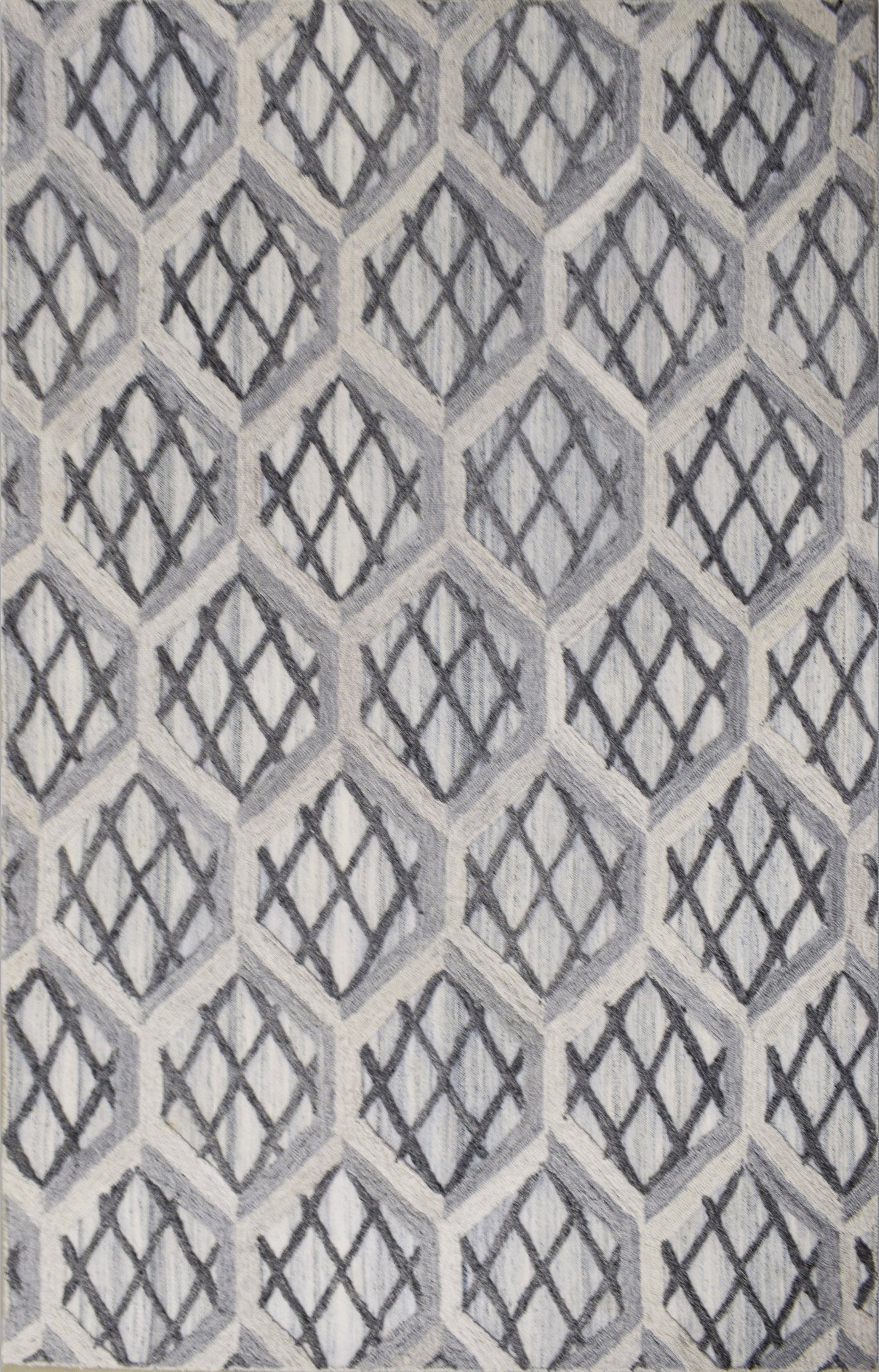 Finite Mosaics, Twilight Bind Area Rug, Beige & Silver