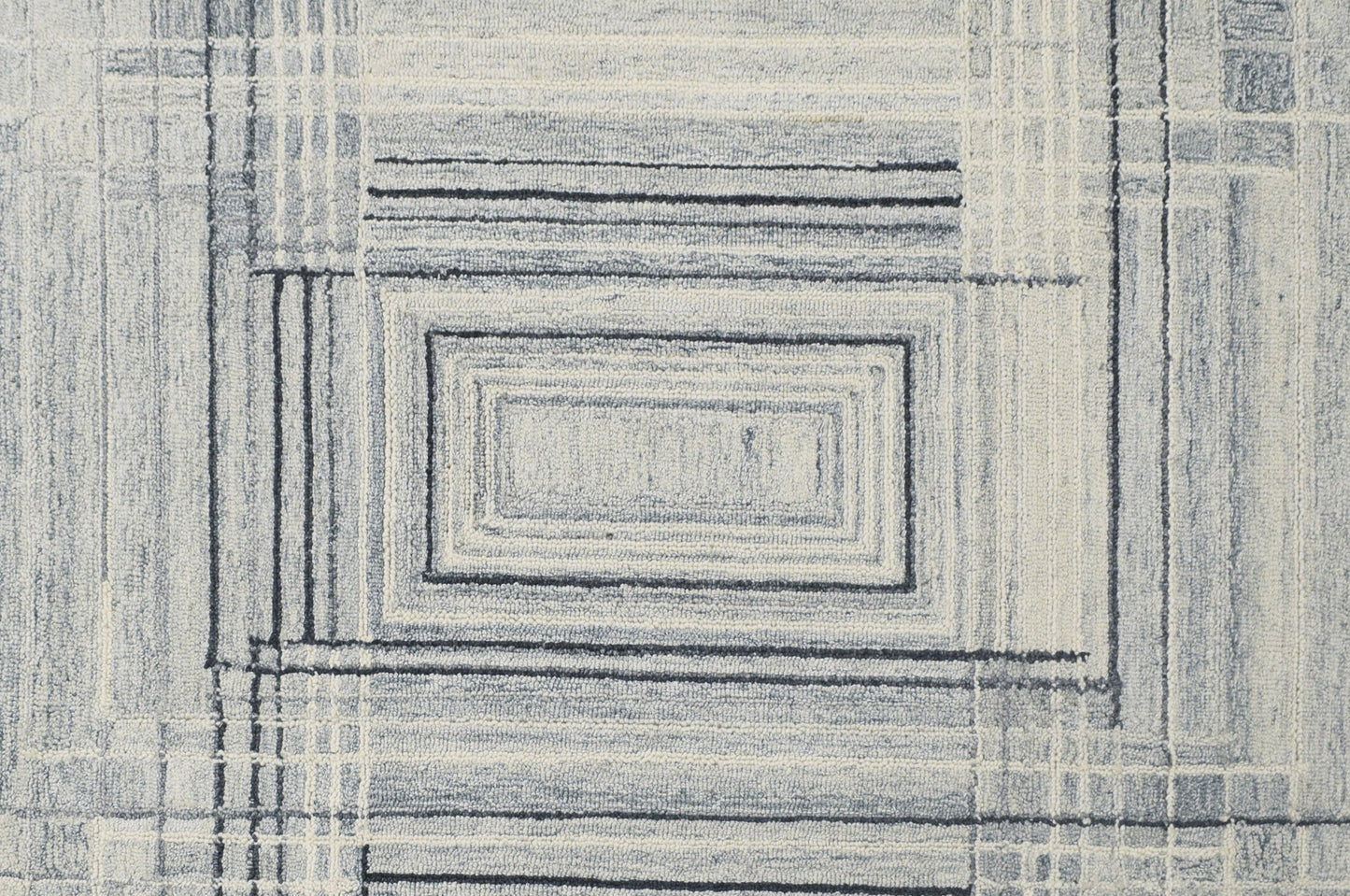 Finite Mosaics, Ethereal Passage Area Rug, Silver & Beige