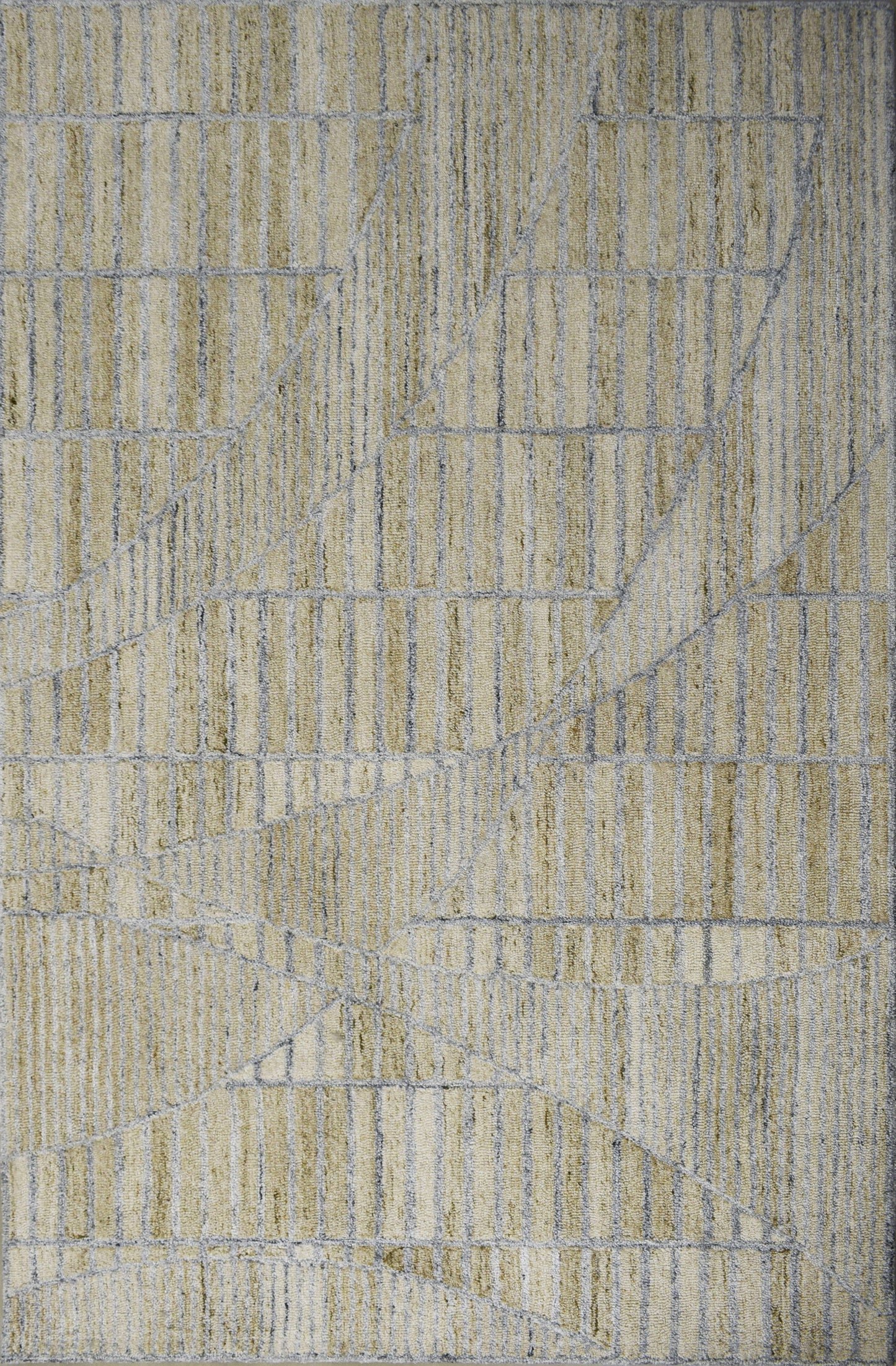 Finite Mosaics, Illusion Scrolls Area Rug, Gray & Beige