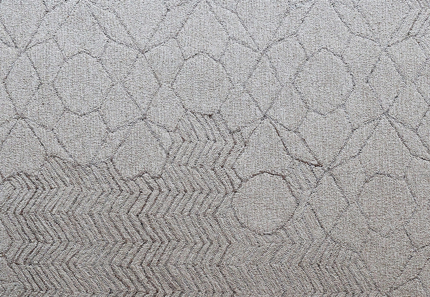 Finite Mosaics, Forced Evolution Area Rug, Beige & Ivory