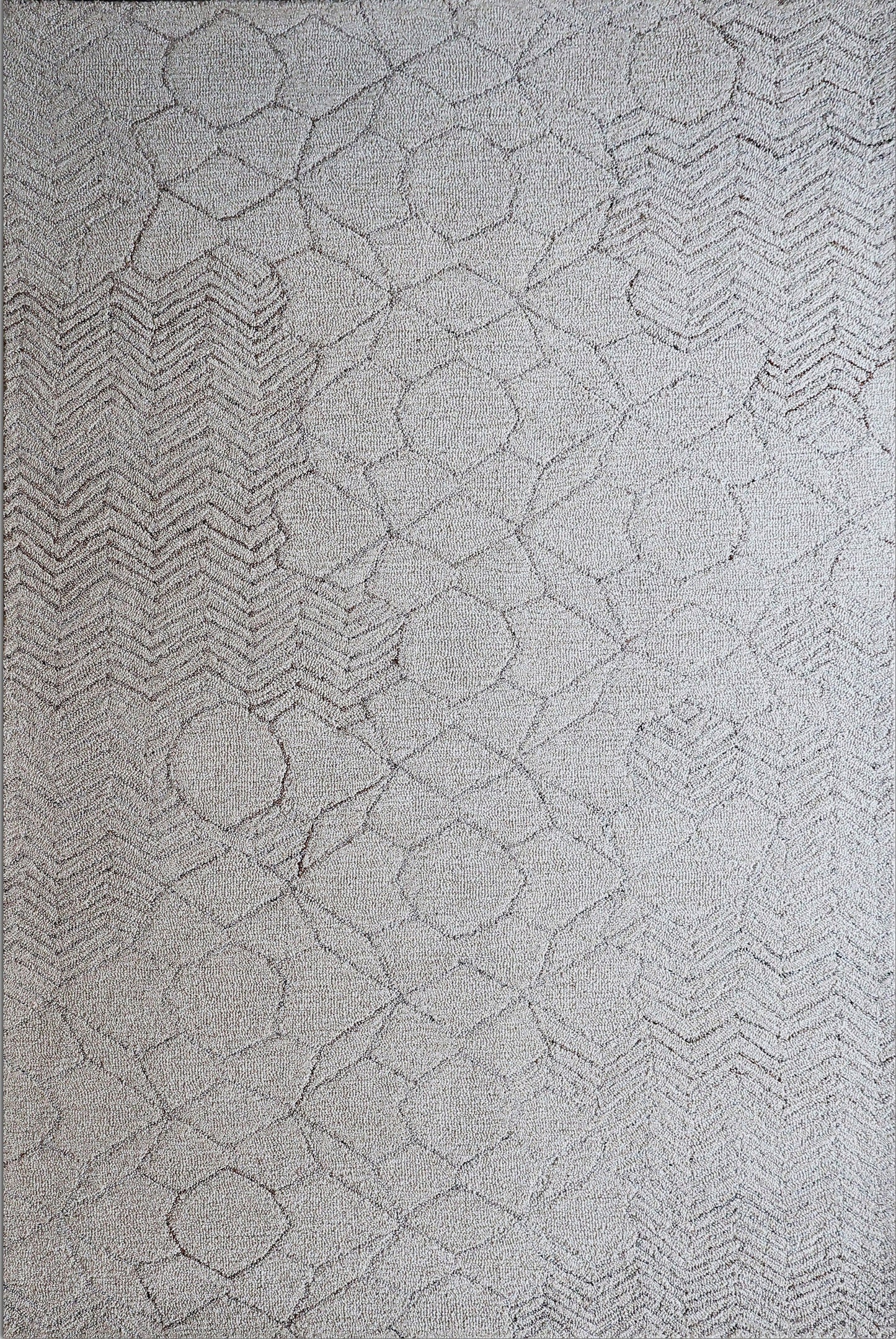 Finite Mosaics, Forced Evolution Area Rug, Beige & Ivory
