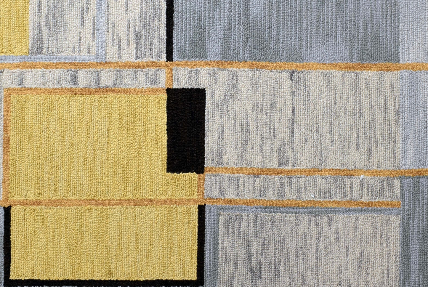 Finite Mosaics, Quadratic Frequency Area Rug, Gray & Yellow