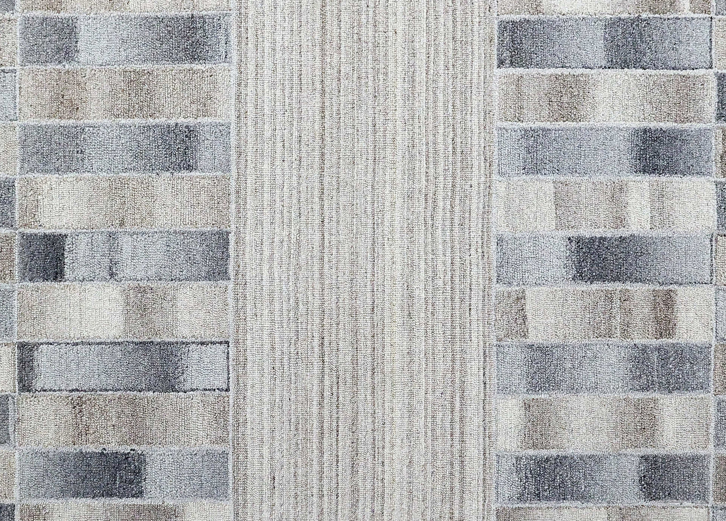 Finite Mosaics, Twilight Synchrony Area Rug, Beige & Gray