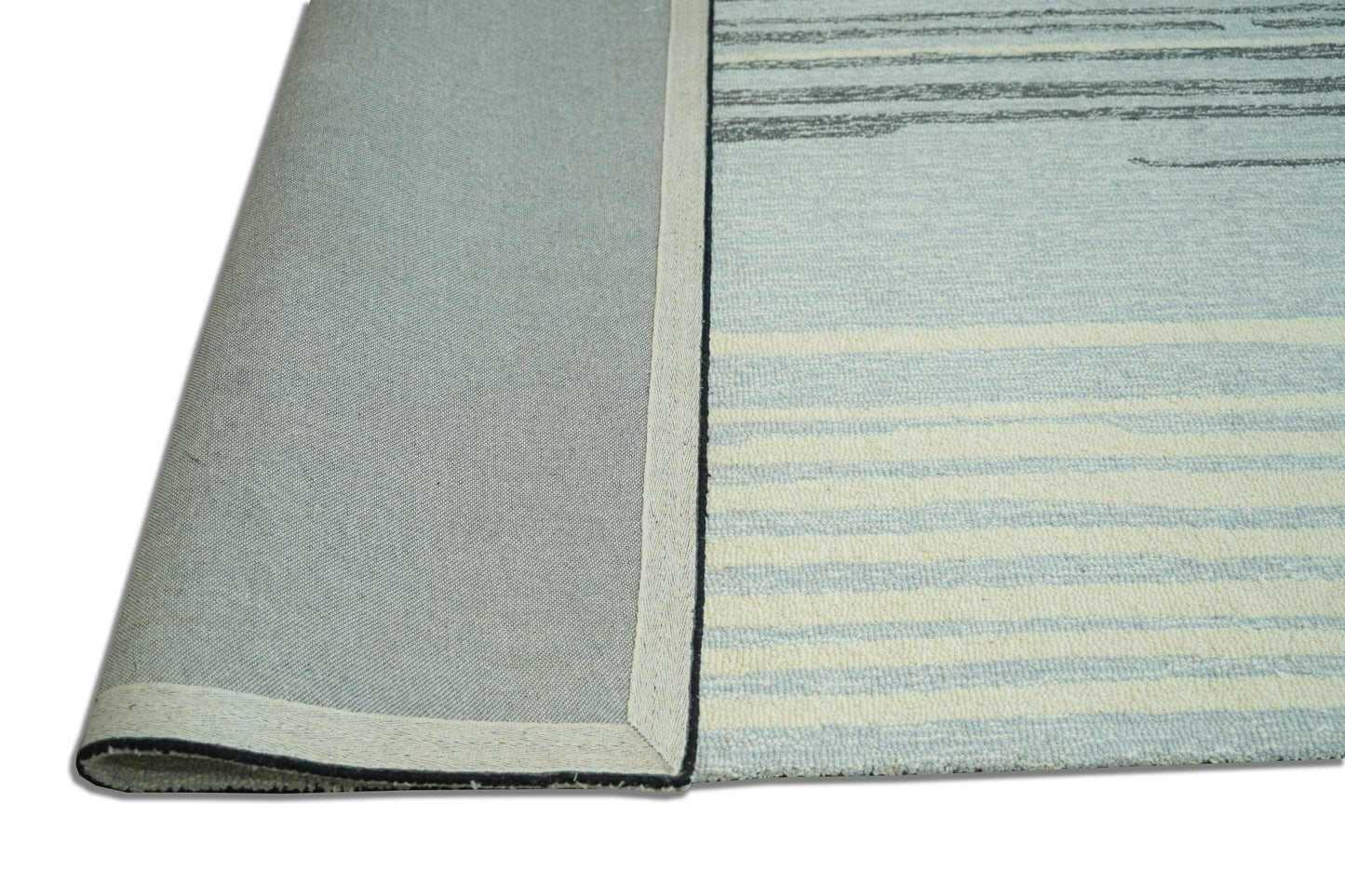 Finite Mosaics, Mysterious Plains Area Rug, Black & Ivory