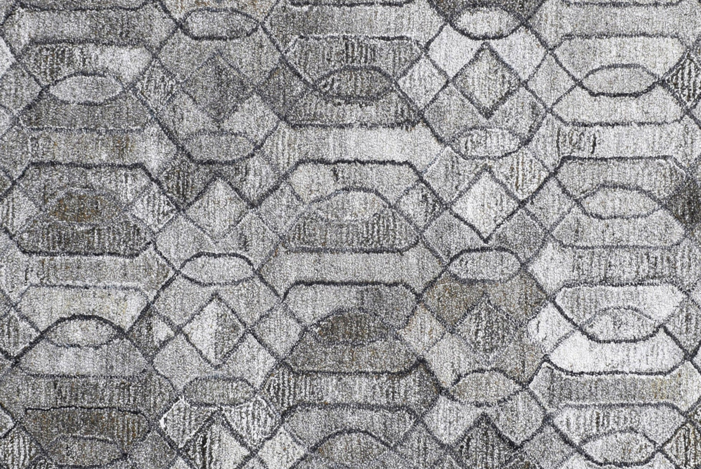 Finite Mosaics, Resonant Frequency Area Rug, Gray & Coffee