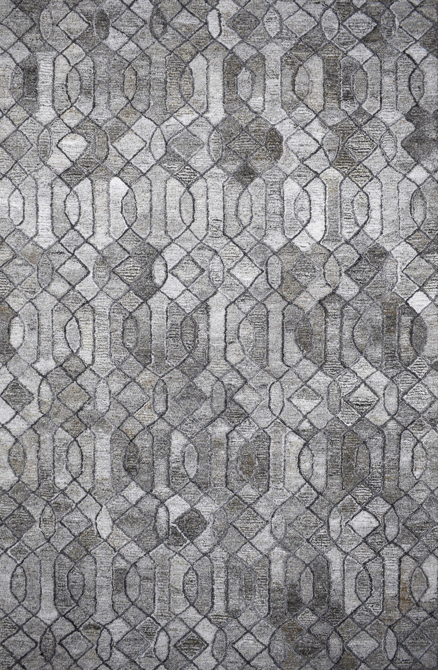 Finite Mosaics, Resonant Frequency Area Rug, Gray & Coffee