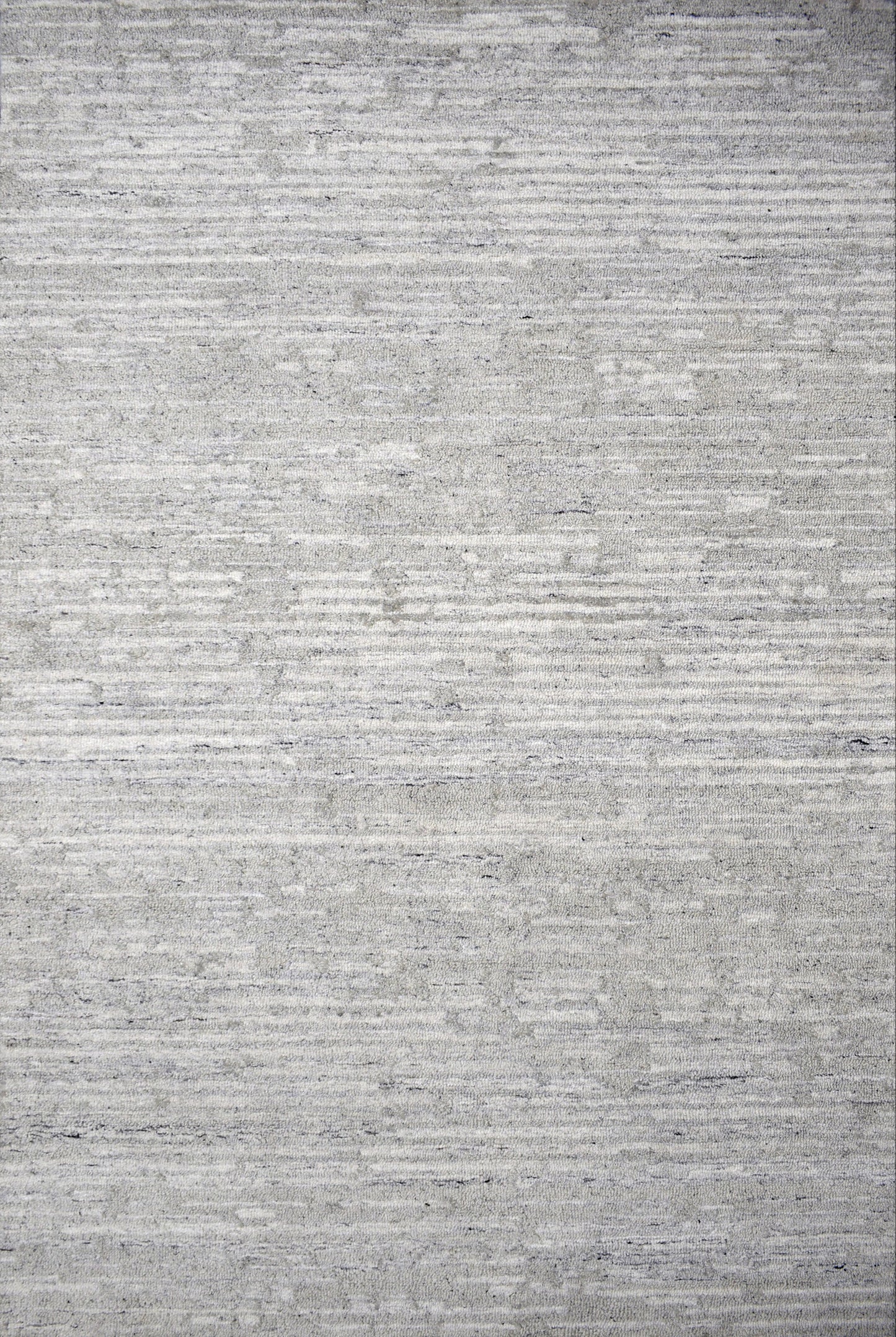 Finite Mosaics, Signal Interference Area Rug, Silver & Ivory