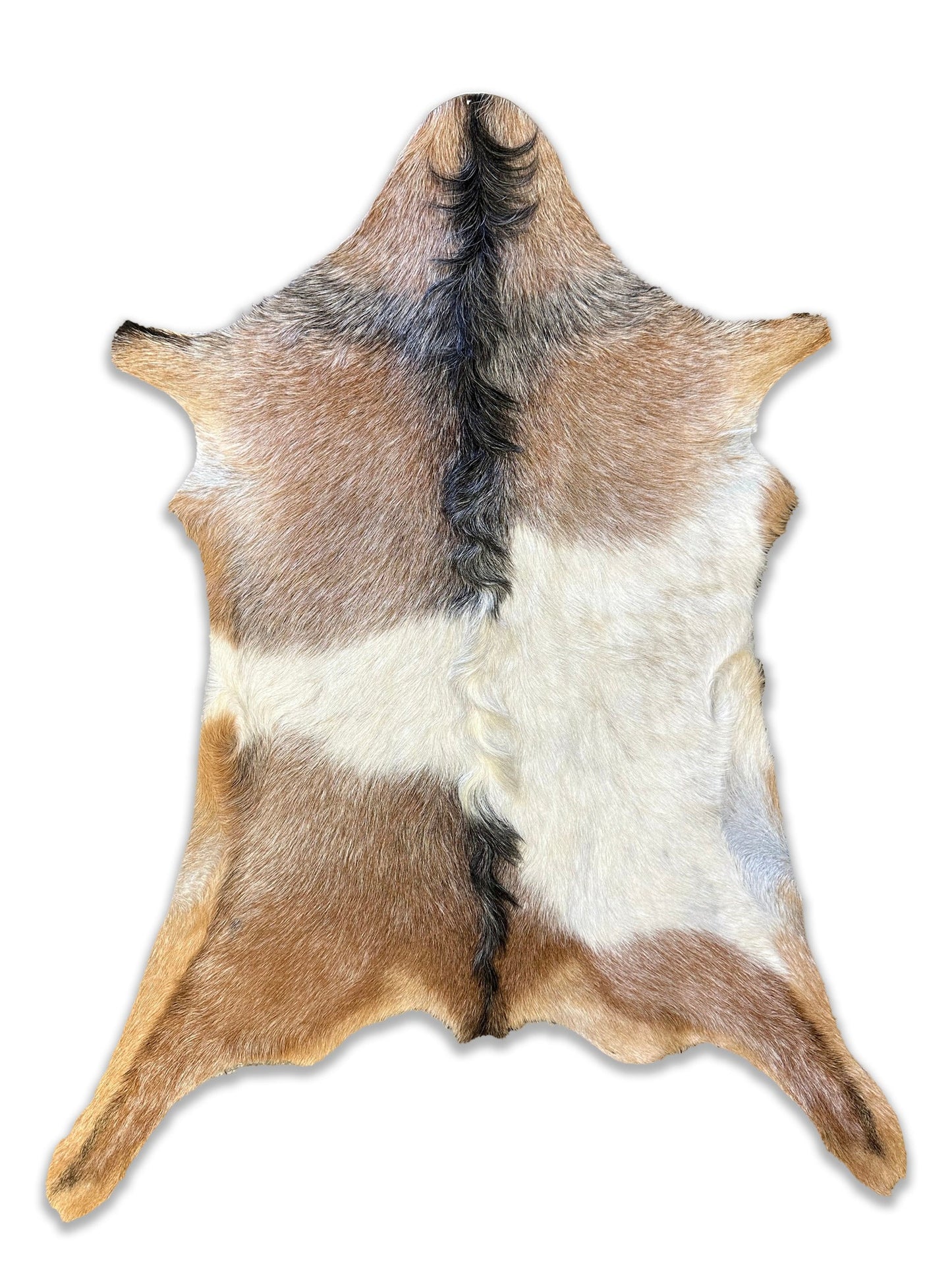 Authentic Leather Hides, Goat Leather Hide Area Rug, Assorted Natural