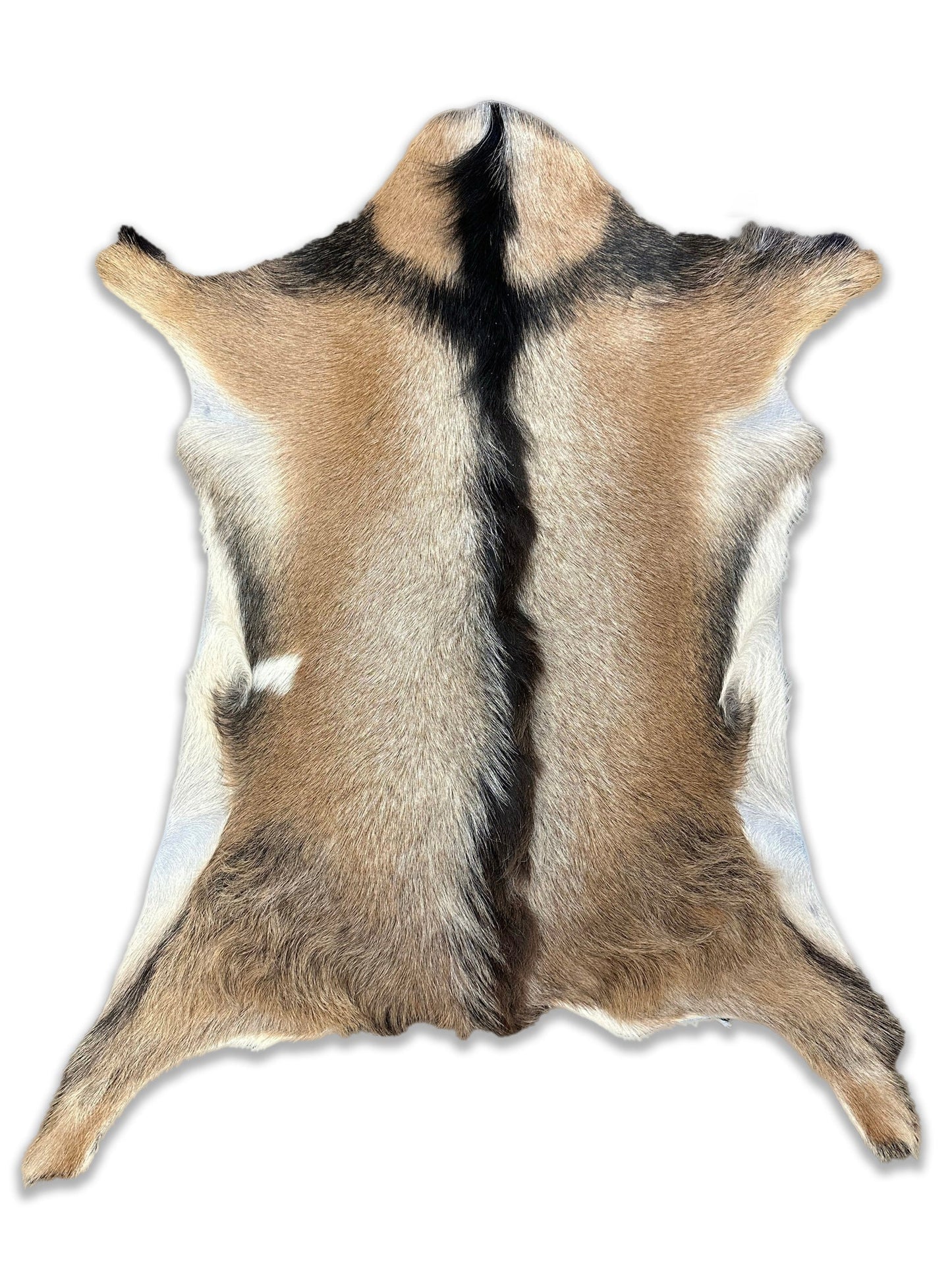 Authentic Leather Hides, Goat Leather Hide Area Rug, Assorted Natural