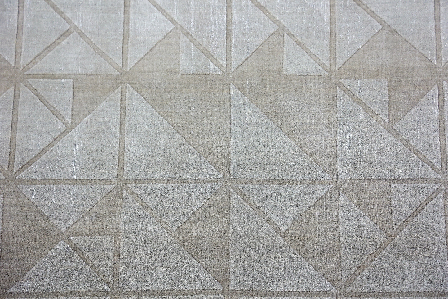 Finite Mosaics, Delta Wave Area Rug, Beige