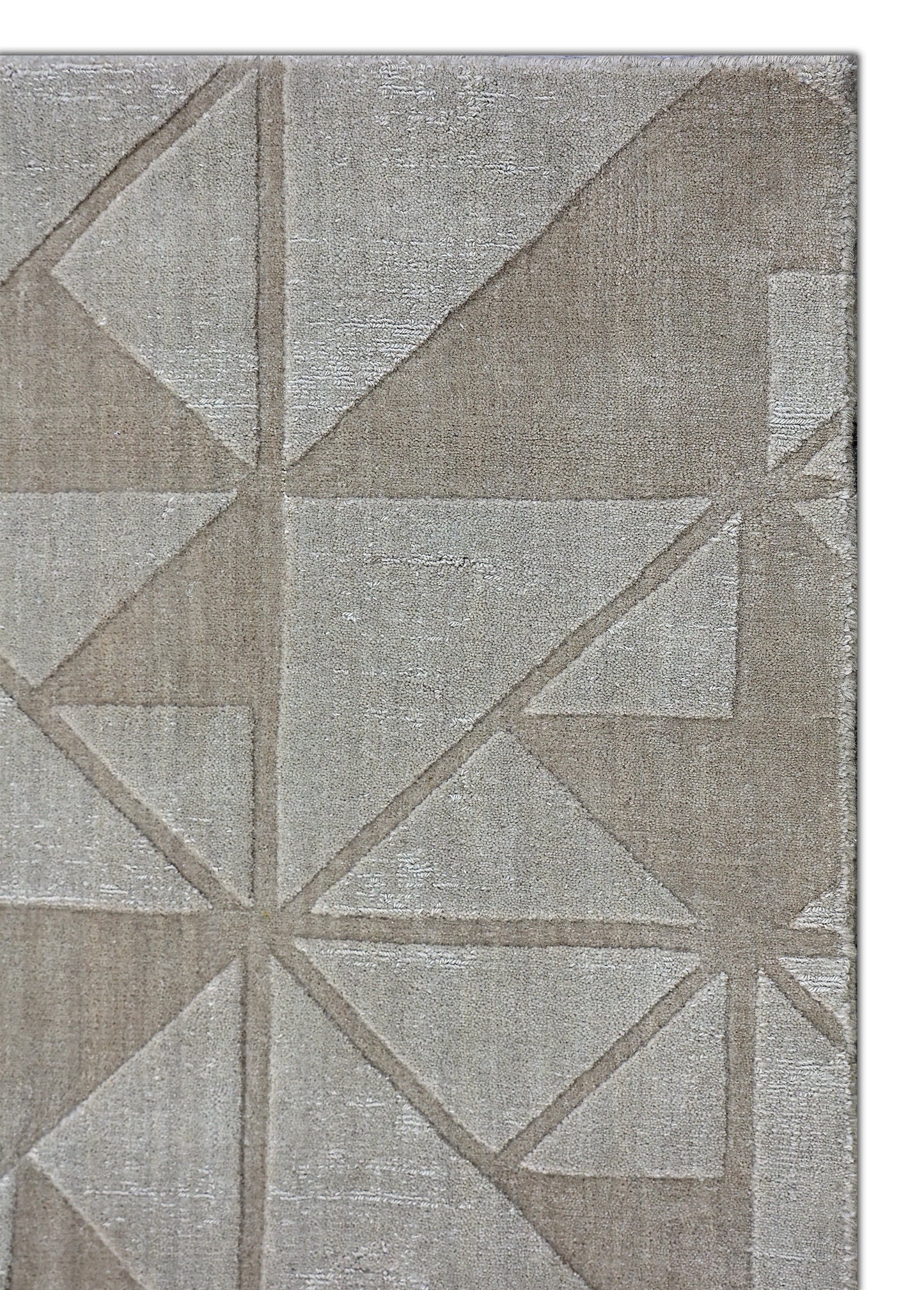 Finite Mosaics, Delta Wave Area Rug, Beige