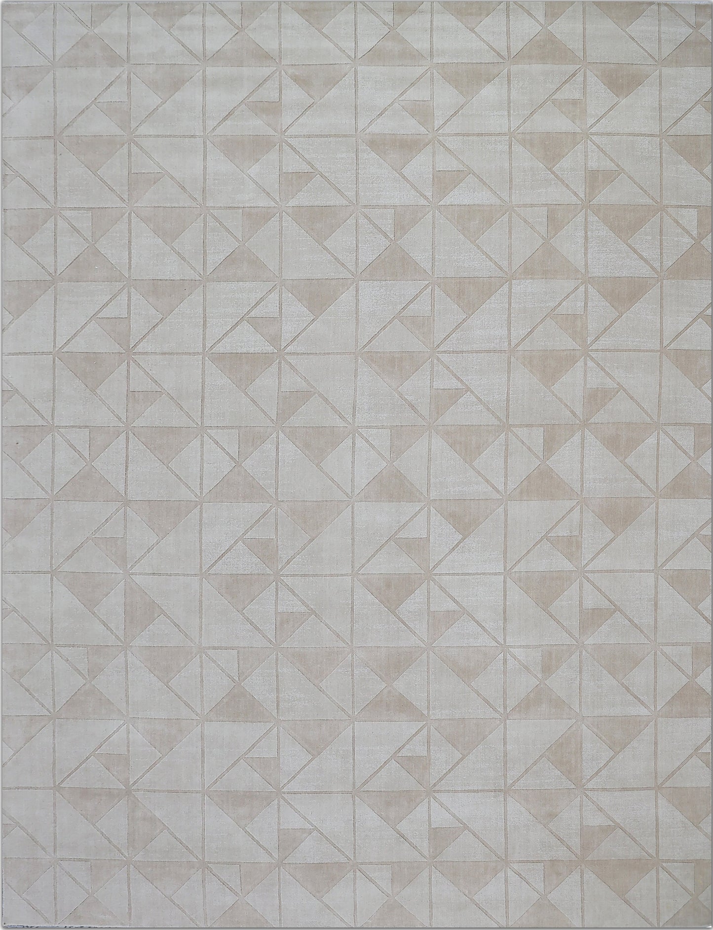 Finite Mosaics, Delta Wave Area Rug, Beige