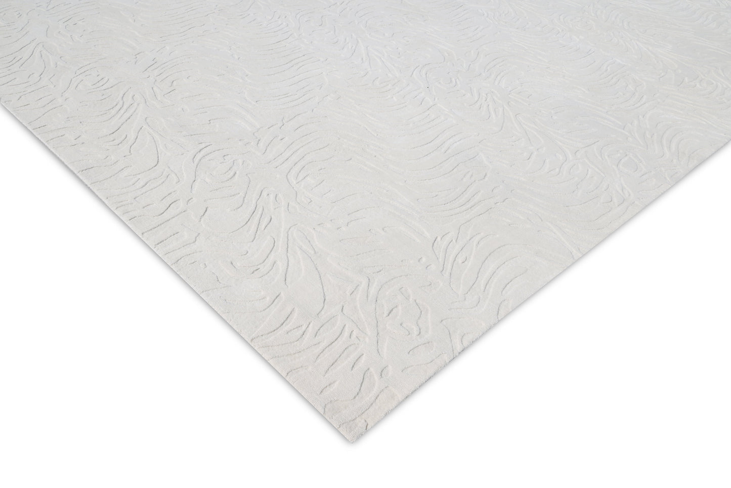 Finite Mosaics, Subliminal Illusion Area Rug, White