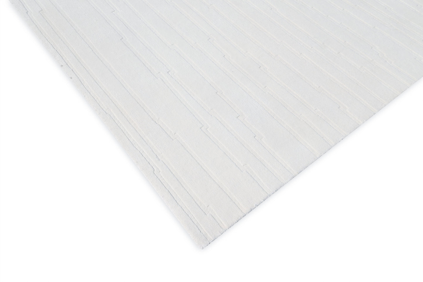 Finite Mosaics, Diverging Stripes Area Rug, White