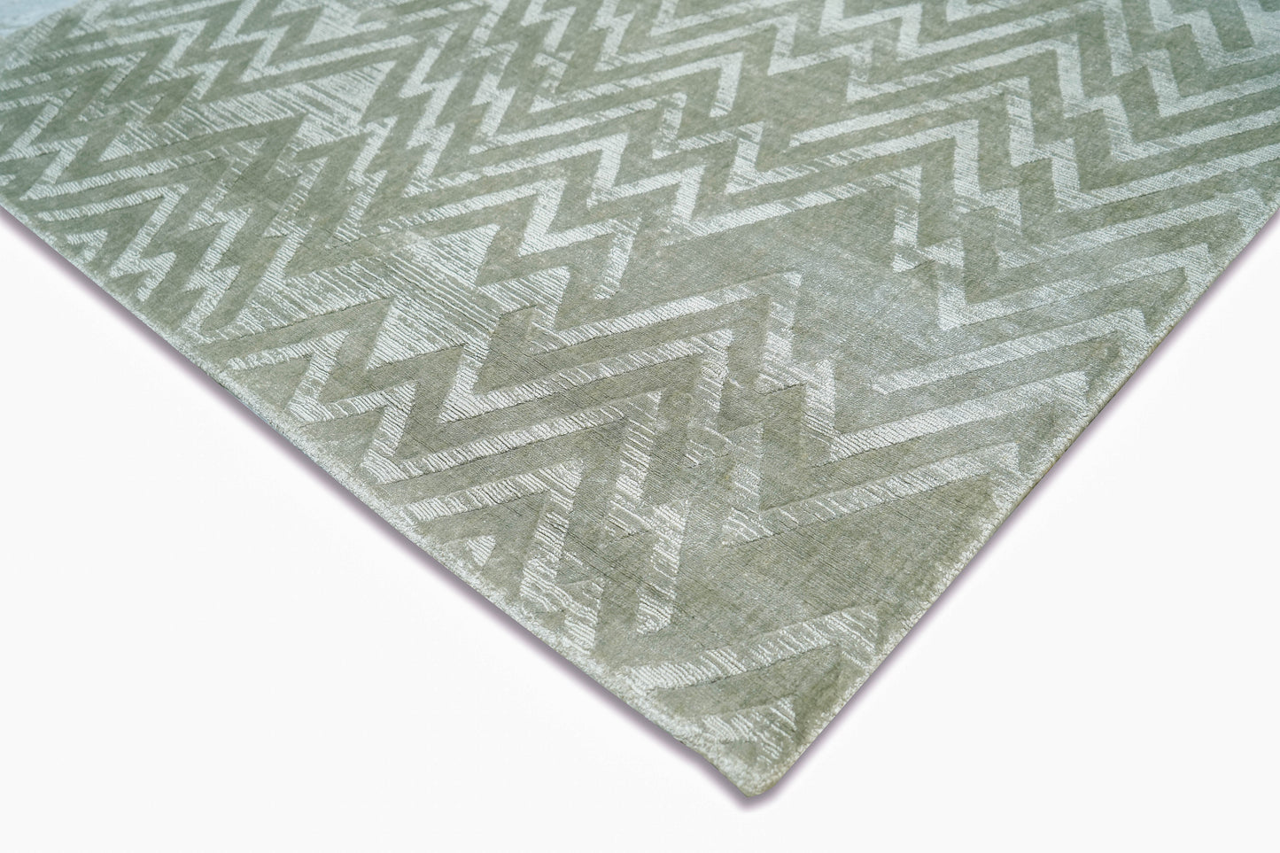 Finite Mosaics, Zig Zag Area Rug, Gray