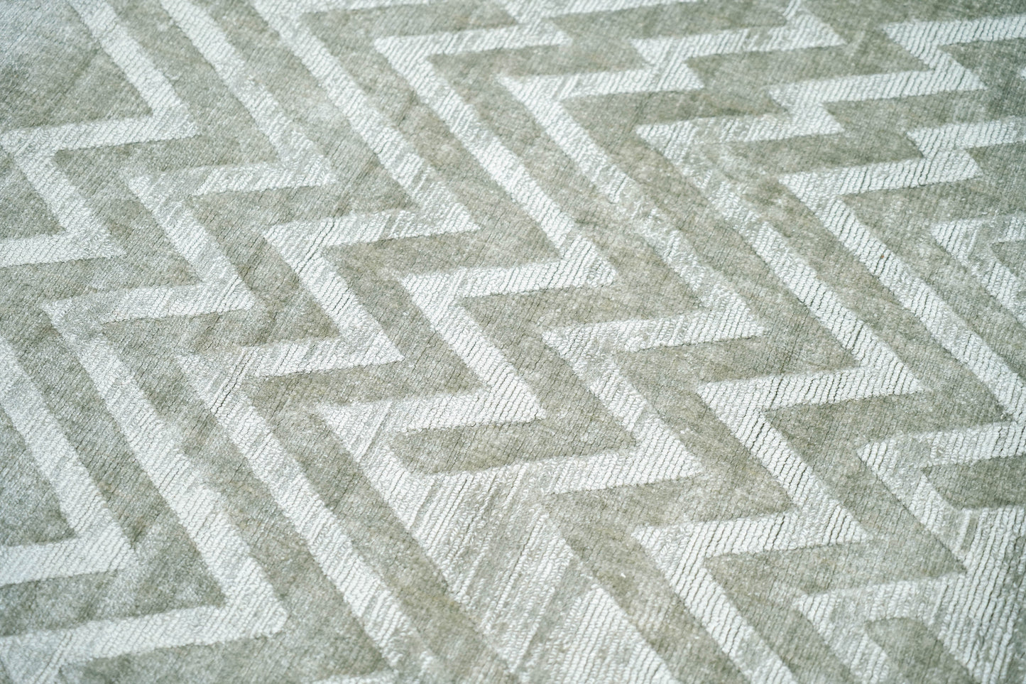 Finite Mosaics, Zig Zag Area Rug, Gray
