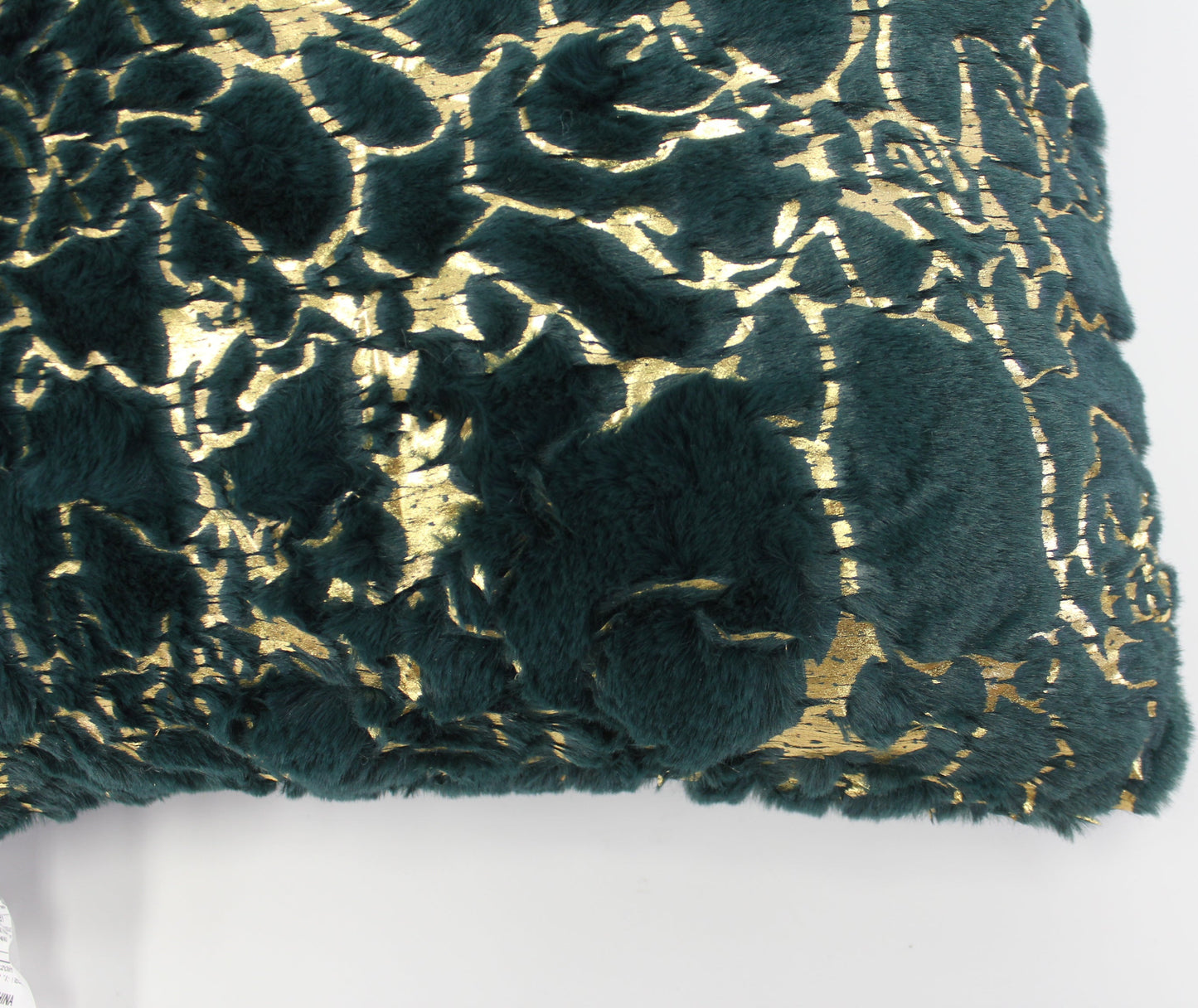 Luxury Metallic Faux Chinchilla Fur Throw Pillow, Assorted Multicolor