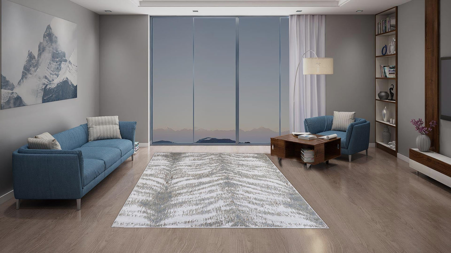 Maximus String Theory Indoor | Outdoor Area Rug, Gray