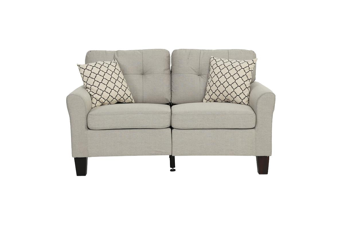 Noah 2-Piece Sofa and Loveseat Set, Beige Linenette
