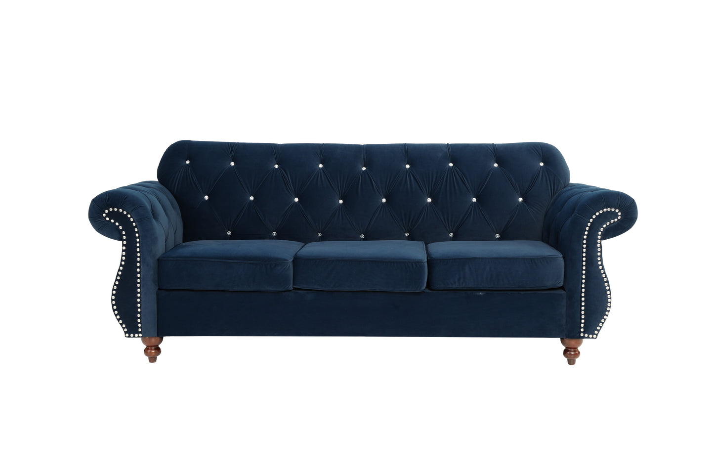 Crystal Sofa, Indigo Velvet