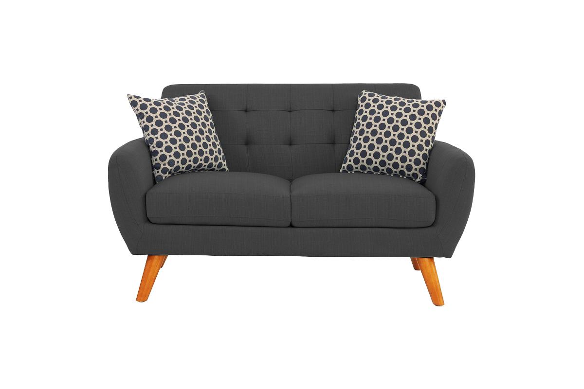 Chelsea 2-Piece Sofa and Loveseat Set, Charcoal Linenette